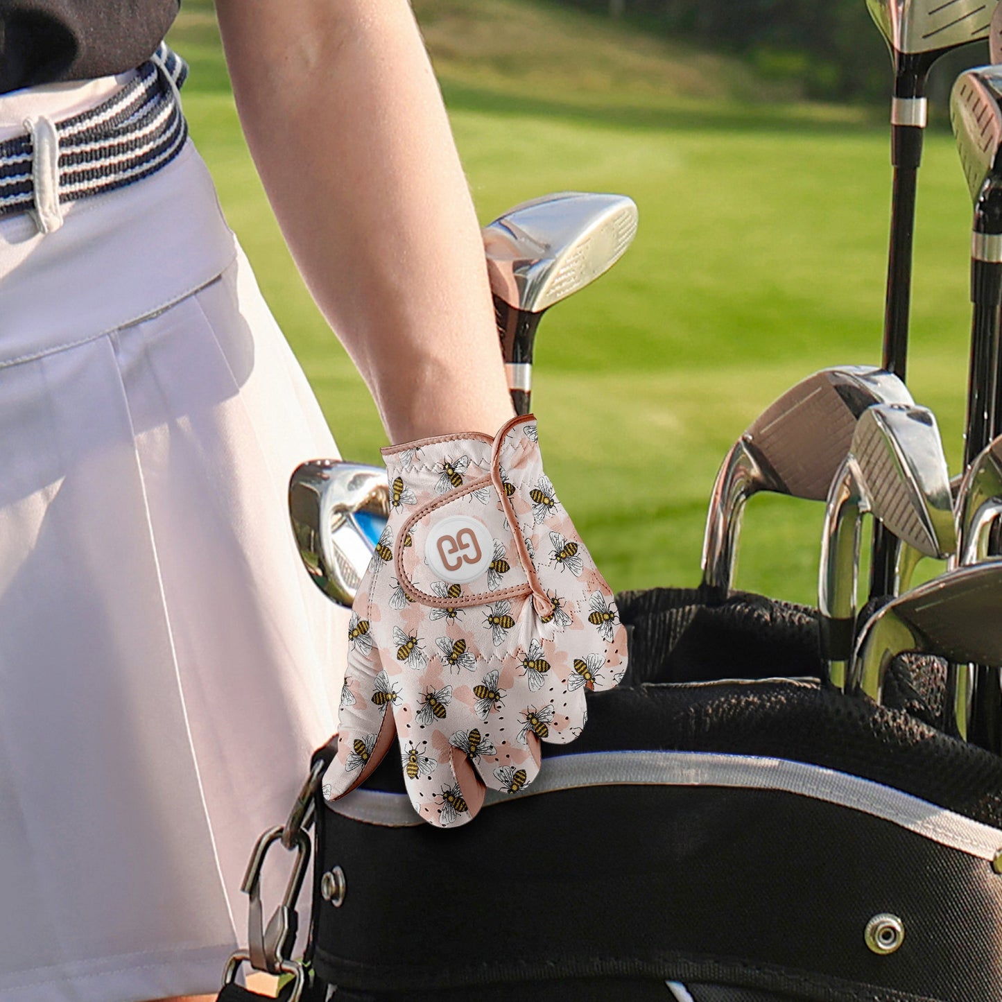 Blush Bees Golf Glove