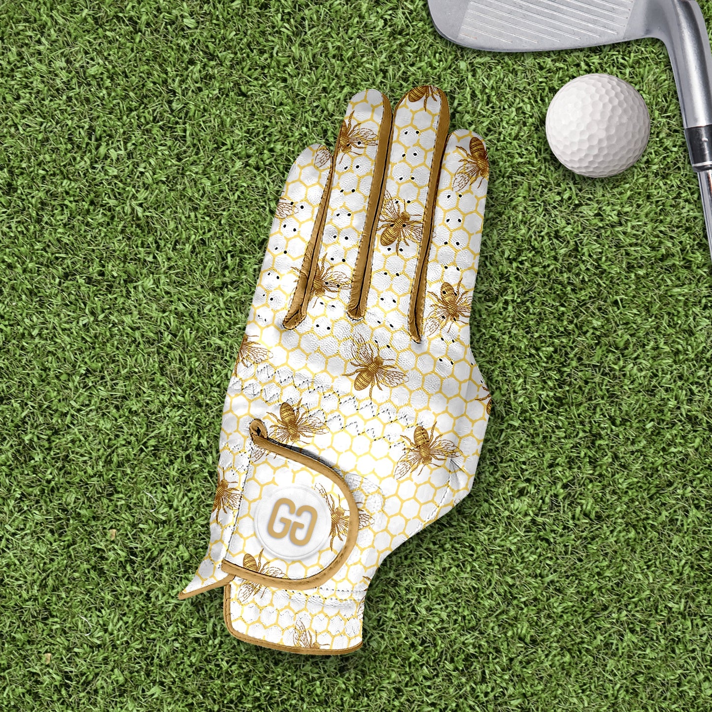 Honeycomb Bees Golf Glove
