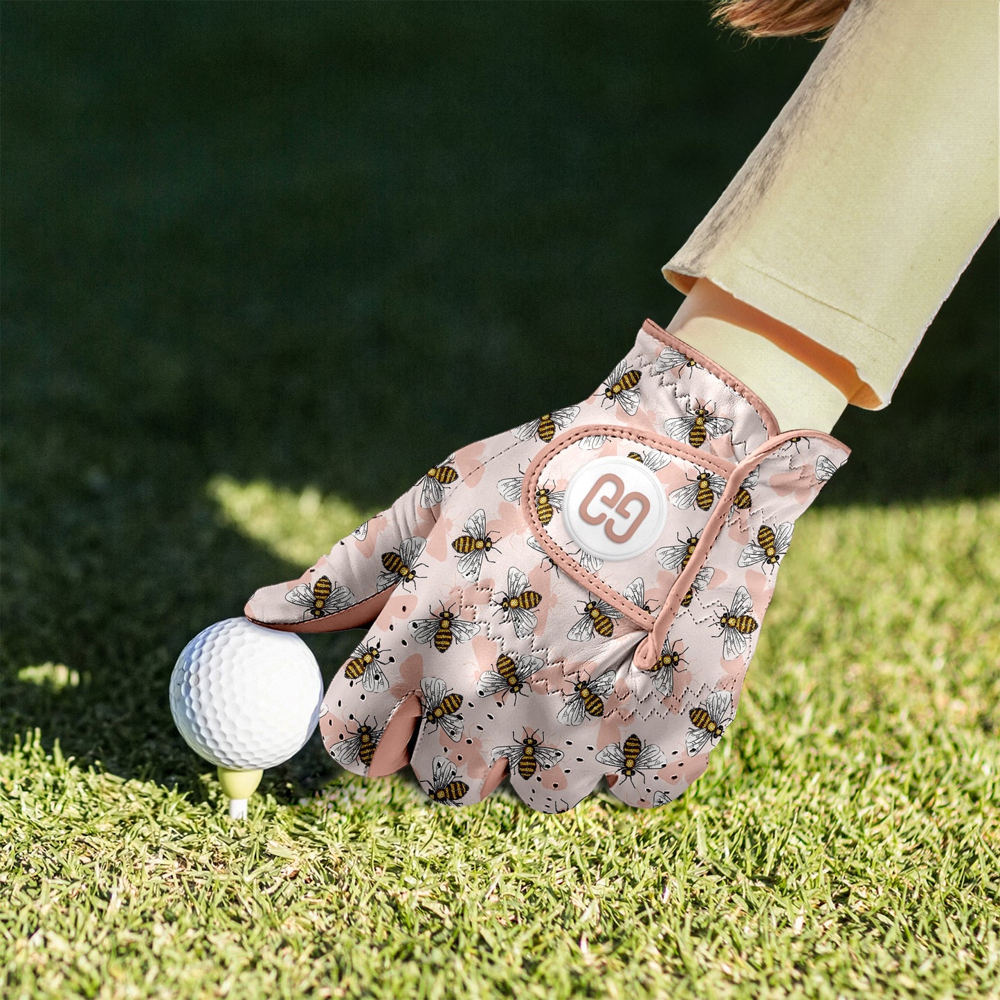 Blush Bees Golf Glove