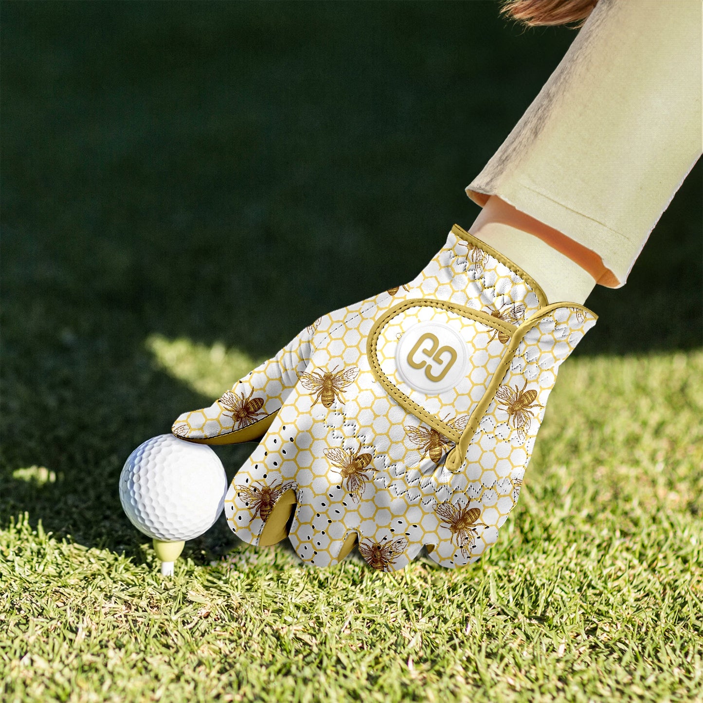 Honeycomb Bees Golf Glove