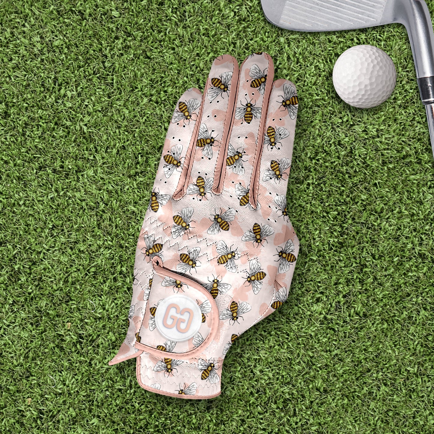 Blush Bees Golf Glove