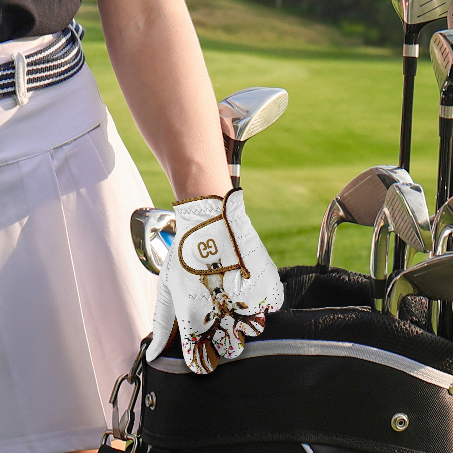 Floral Antlers Golf Glove