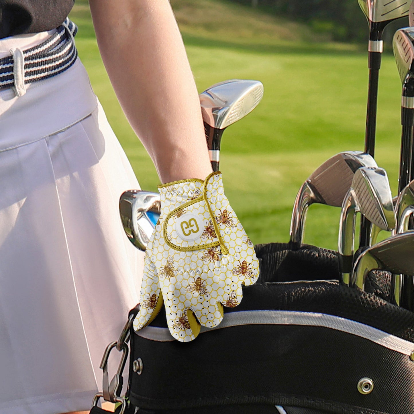 Honeycomb Bees Golf Glove