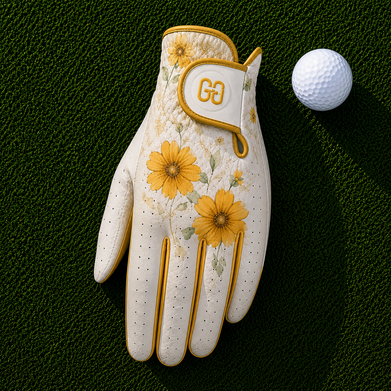 Golden Sunflower Golf Glove