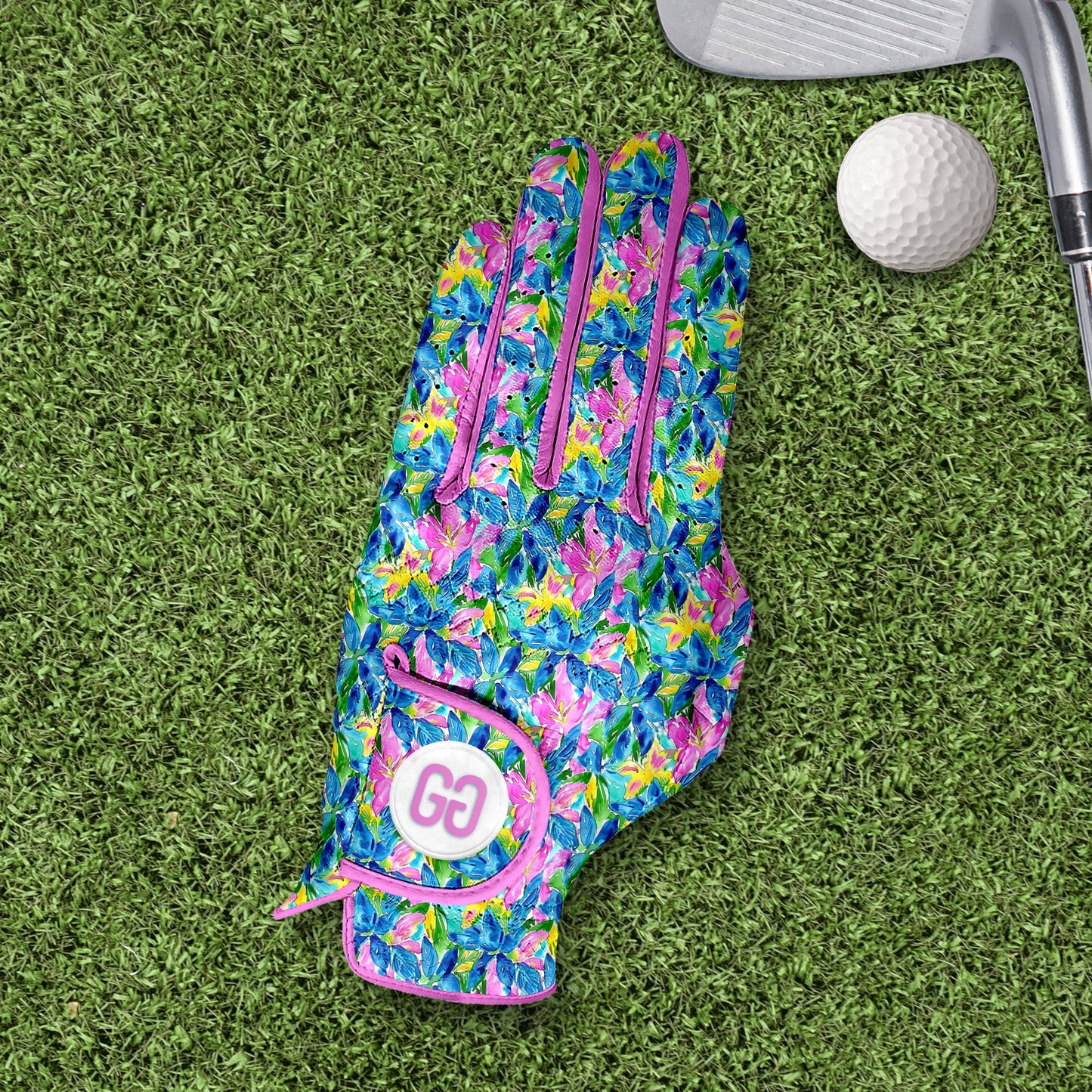 Island Flowers Golf Gloves