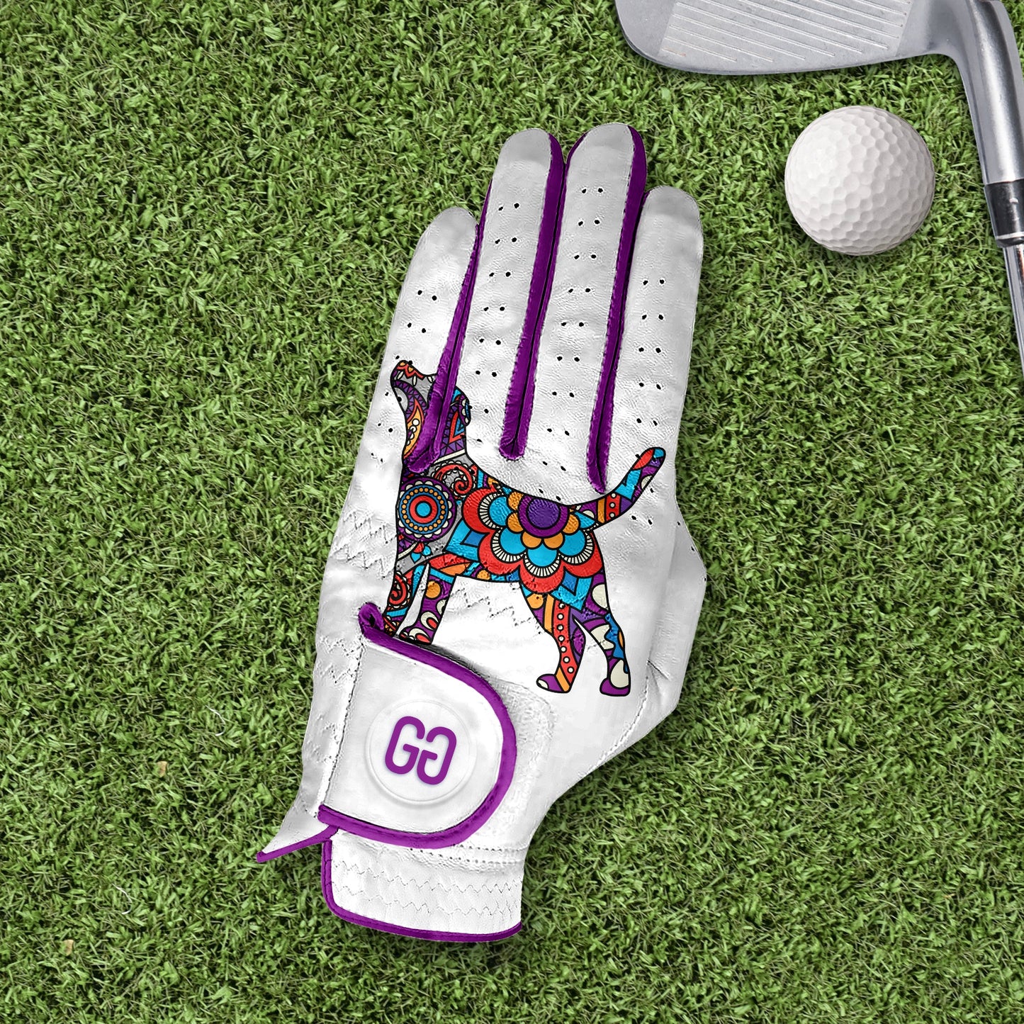 Mandala Dog Golf Glove