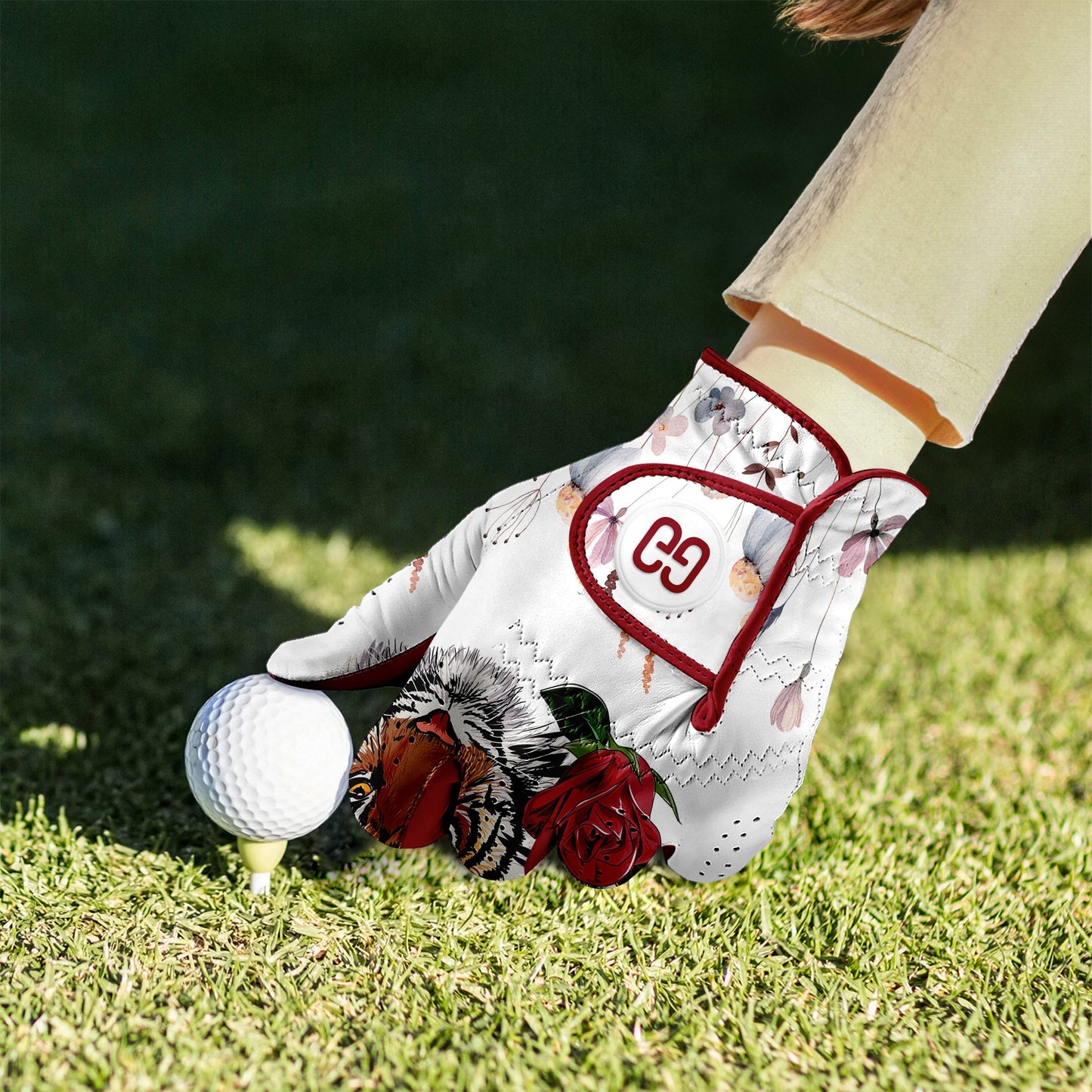 Tiger Rose Golf Glove