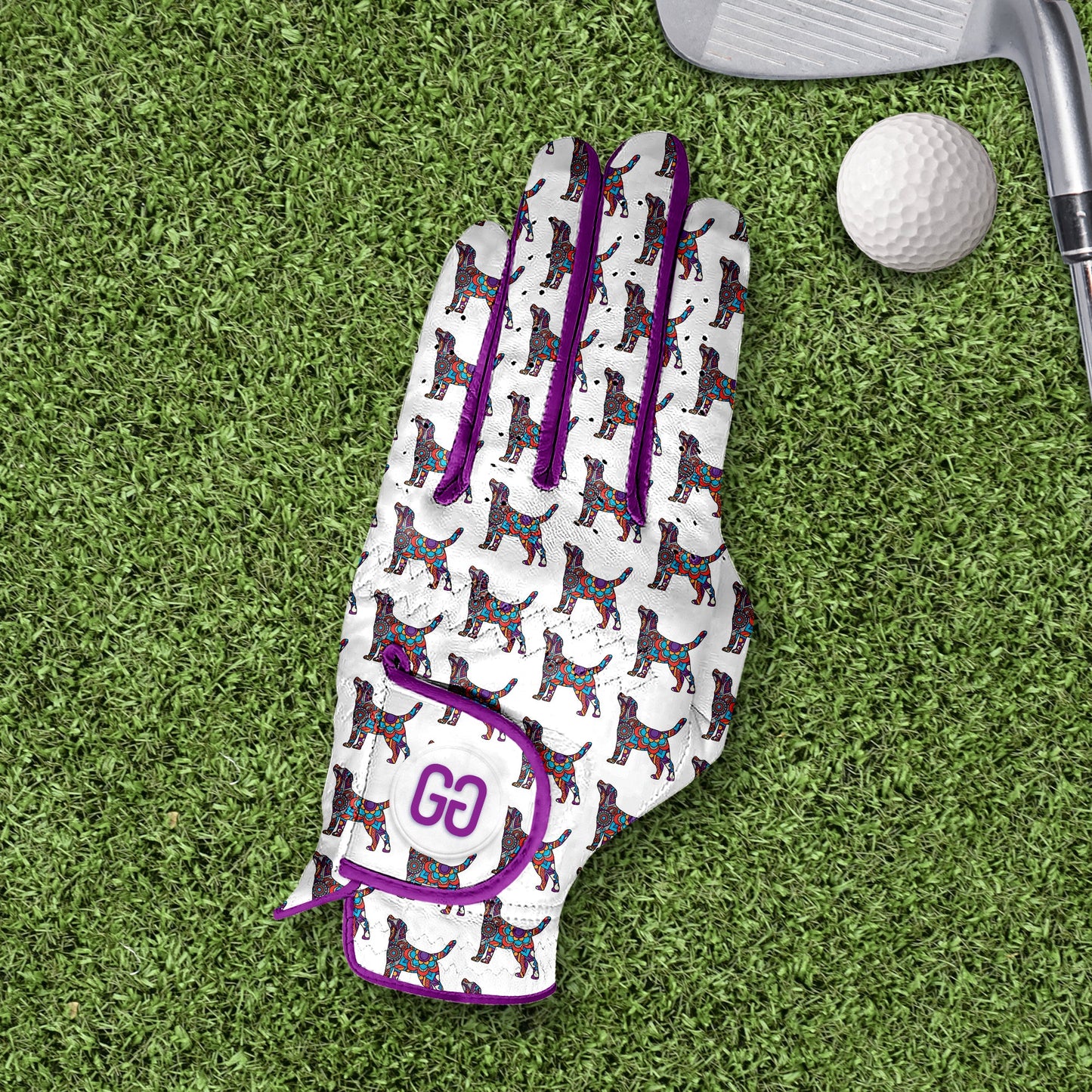 Boho Dogs Golf Glove