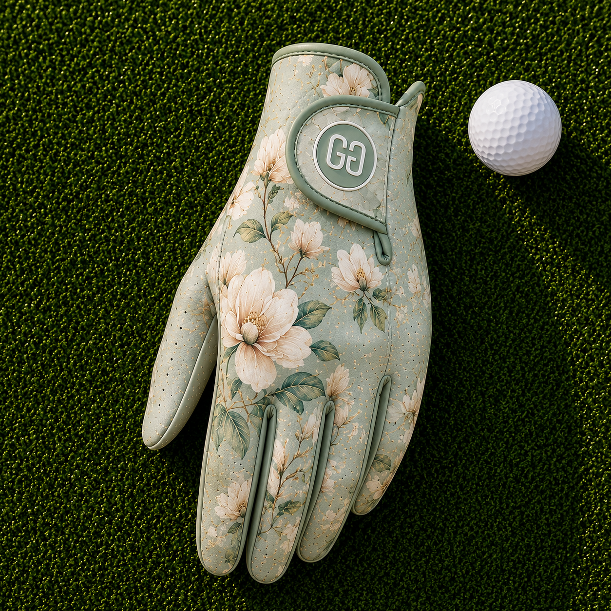 Sage Blossom Golf Glove