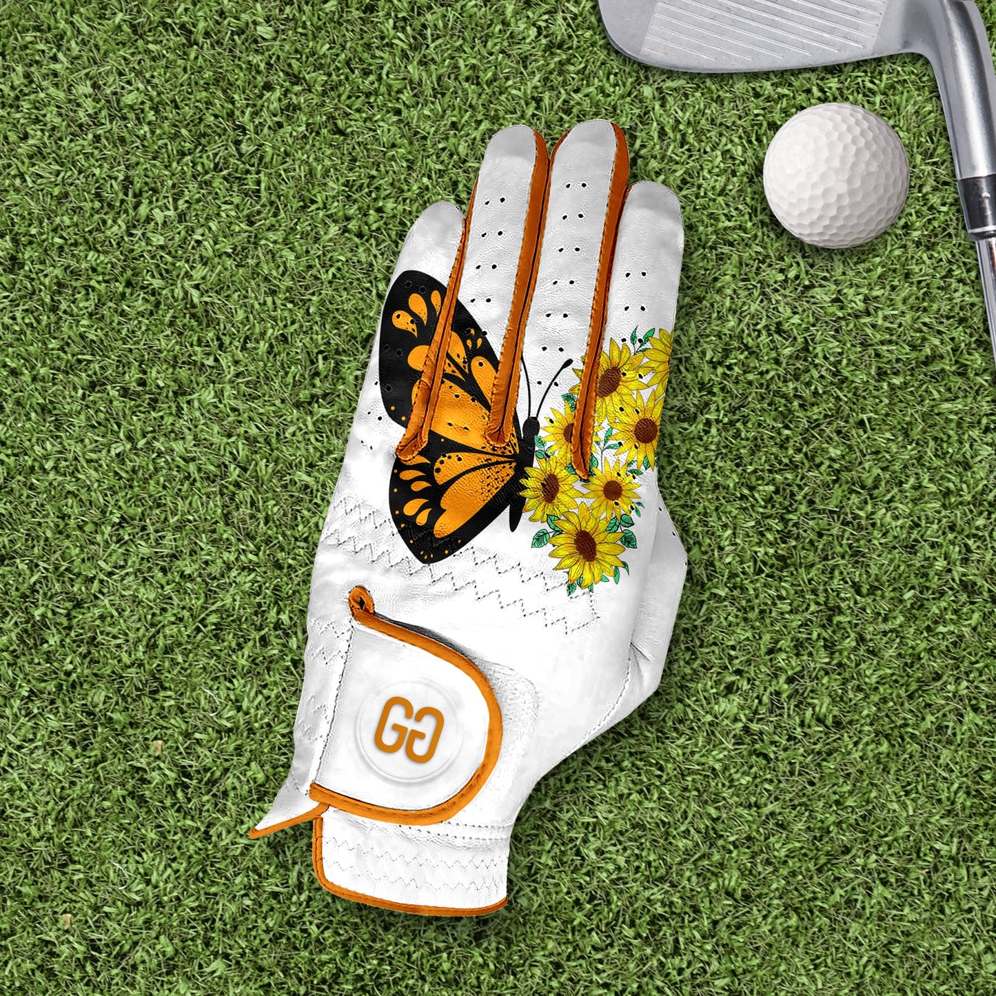 Butterfly Flowers Golf Glove